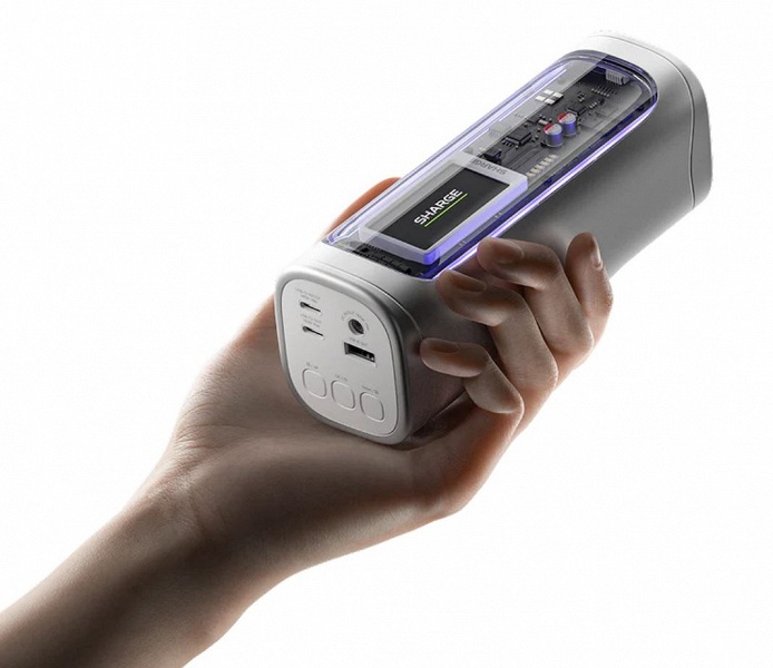 Прозрачный корпус, 24&nbsp;000 мАч и выходная мощность 300 Вт: анонсирован мобильный аккумулятор Shargeek 300, от которого можно питать даже игровой ноутбук